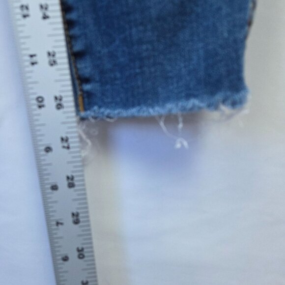 Kut From The Kloth High-Rise Skinny Jeans Frayed Hem Medium Wash Size 6 - Picture 10 of 12